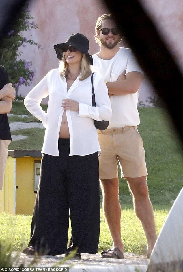 Margot Robbie Shows Off Baby Bump in Sardinia During Babymoon with Tom Ackerley