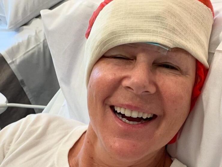 Julia Morris Highlights Skin Cancer Health Scare in Hospital Bed Selfie