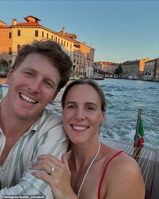 Bronte Campbell Dazzles with Fiancé Benfield Lainchbury at Swimming Australia Awards Celebration