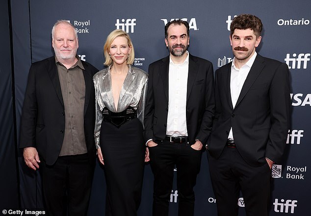 Cate Blanchett Dazzles in Silver and Black Gown at Toronto International Film Festival Premiere