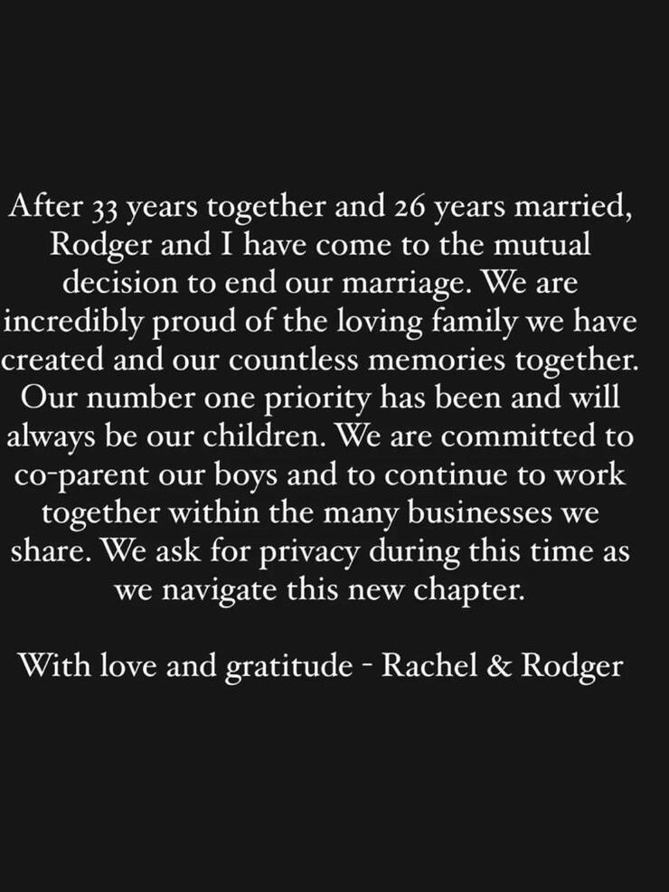 Celebrated Couple Rachel Zoe and Rodger Berman Separate After 26 Years of Marriage