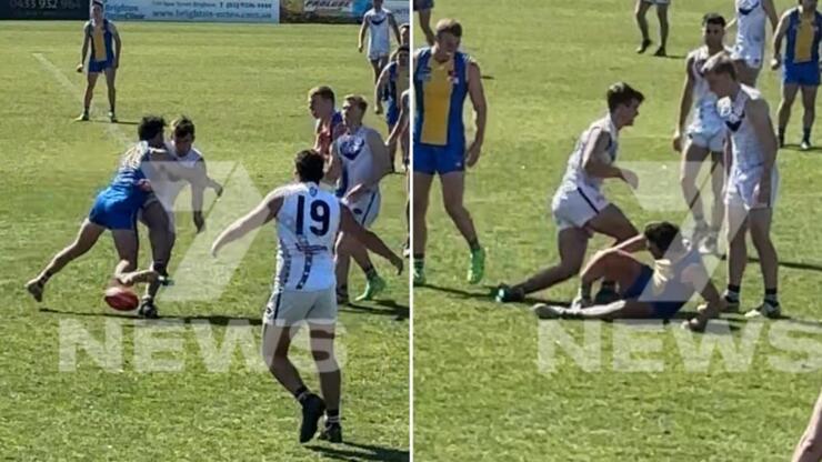 Local Footy Final Halted After De La Salle Player Suffers Horrific Broken Leg Injury