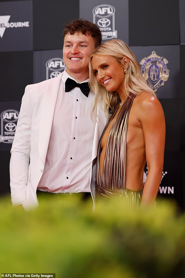 Jack Ginnivan and Model Lily Mitchell Make a Stunning Debut at 2024 Brownlow Awards