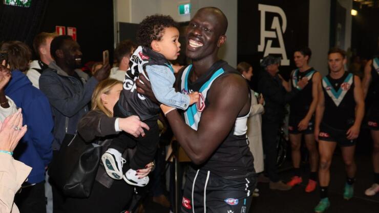 Port Adelaide's Aliir Aliir and Sabina Wheatley Celebrate Arrival of Their Second Child