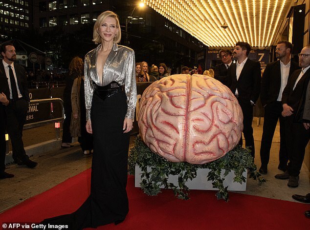 Cate Blanchett Dazzles in Silver and Black Gown at Toronto International Film Festival Premiere