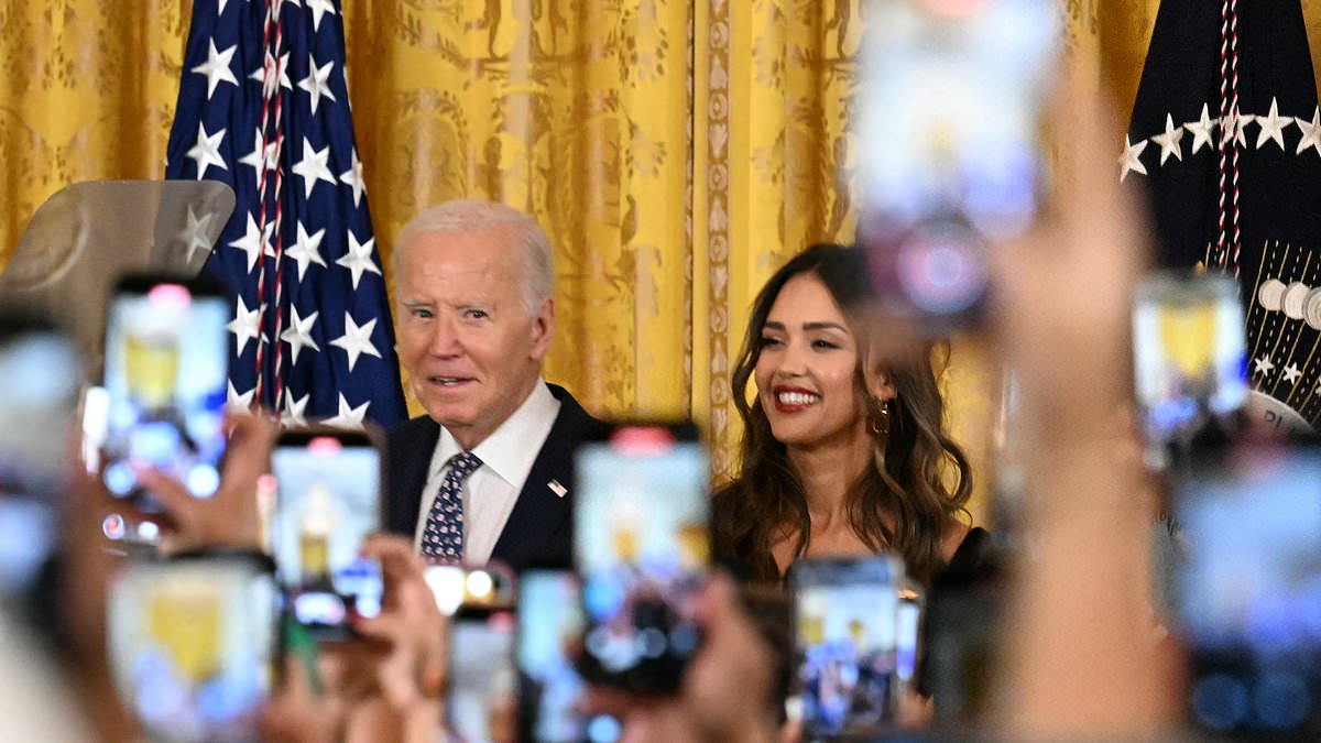 Biden Humors Jessica Alba About Future Job Request During Hispanic Heritage Month Event