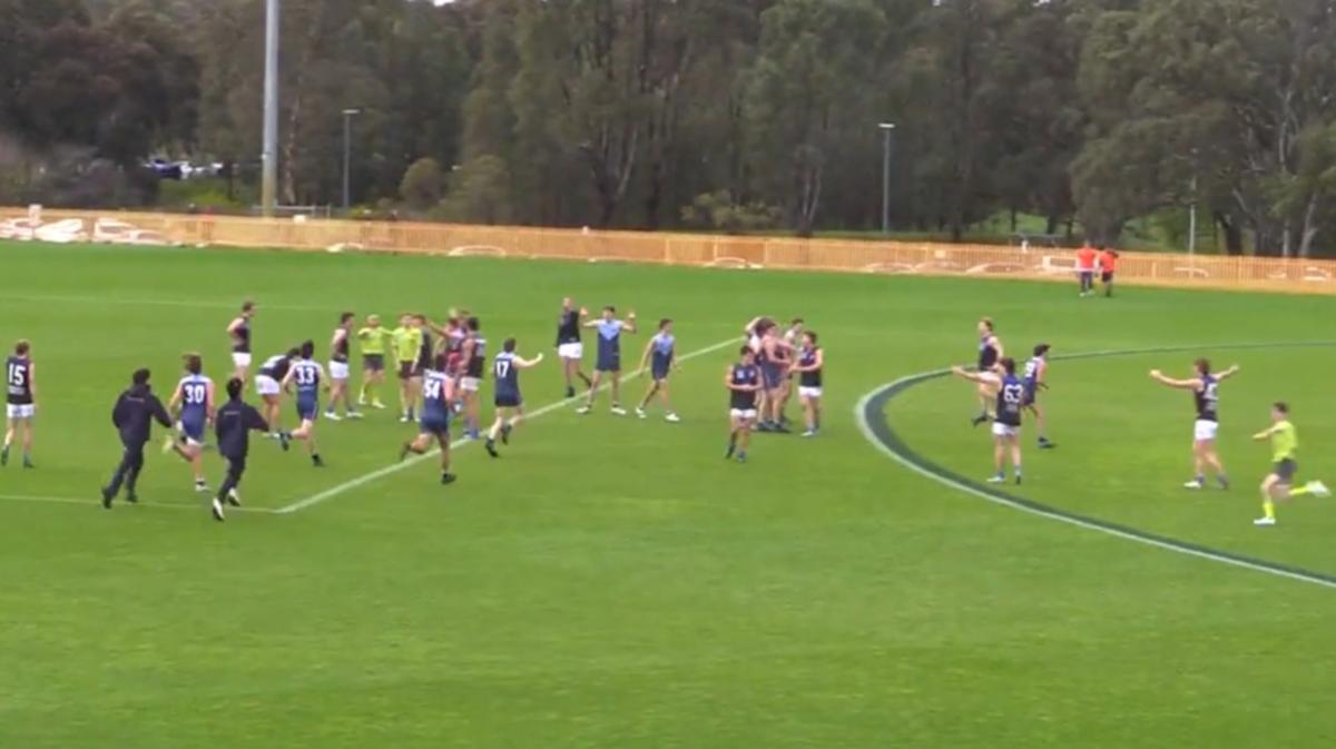 Dramatic Finish: University Blues Triumph Over Old Camberwell in Chaotic Grand Final After Siren