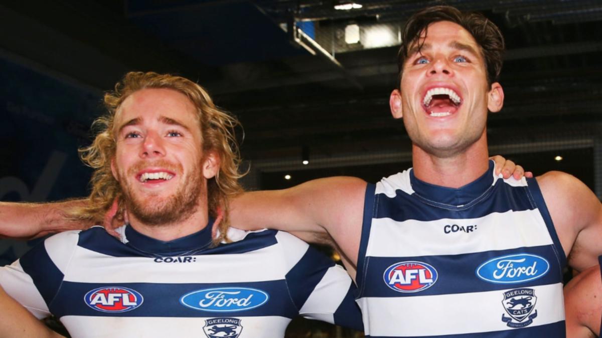 Geelong coach Chris Scott announced that veterans Tom Hawkins and Cam Guthrie...