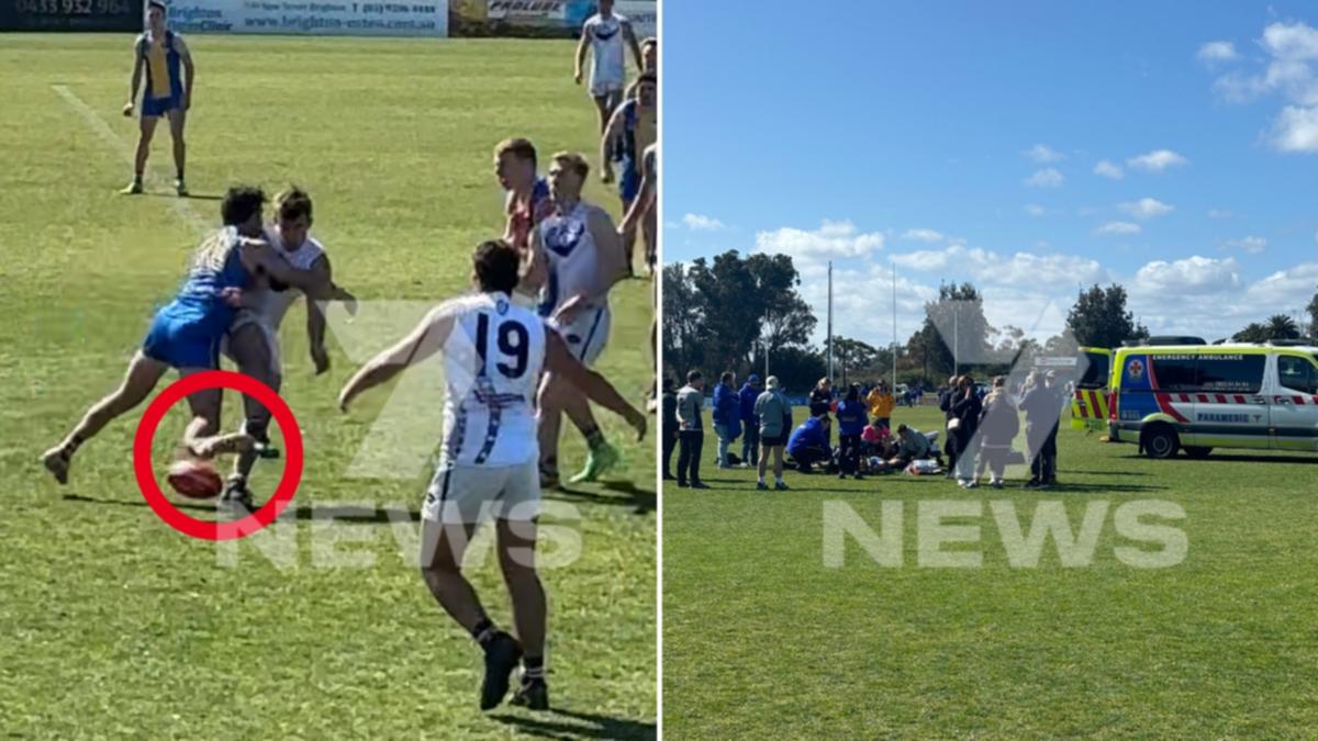 Local Footy Final Halted After De La Salle Player Suffers Horrific Broken Leg Injury