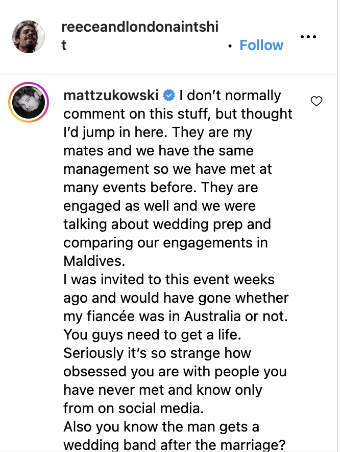 Matt Zukowski Addresses Cheating Allegations Before Upcoming Wedding to Tammy Hembrow