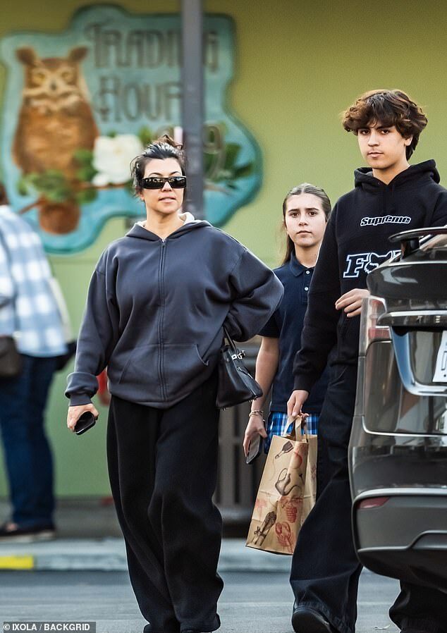 Mason Kardashian, 14, Towers Over Kourtney During Grocery Run Following Birthday Celebration