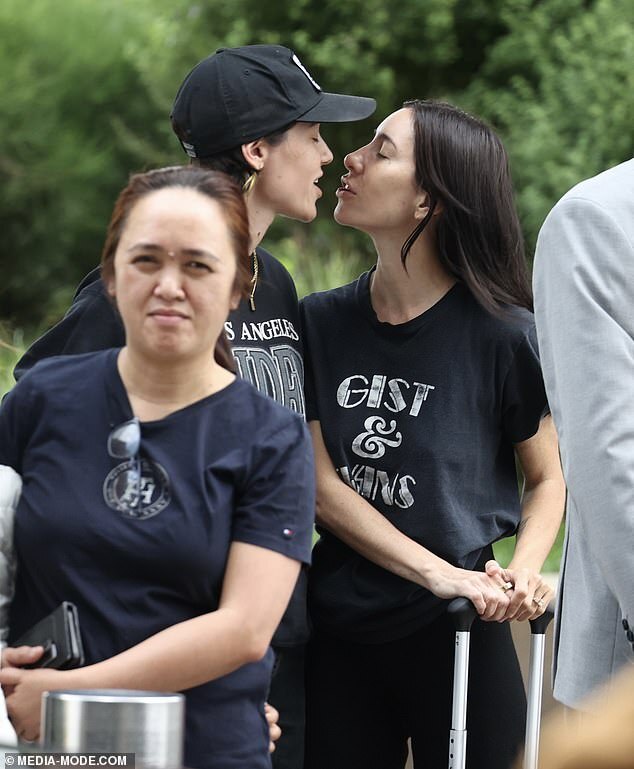 Jess Origliasso and Fiancée Alex Smith Share Sweet Kiss Upon Arrival at Sydney Airport