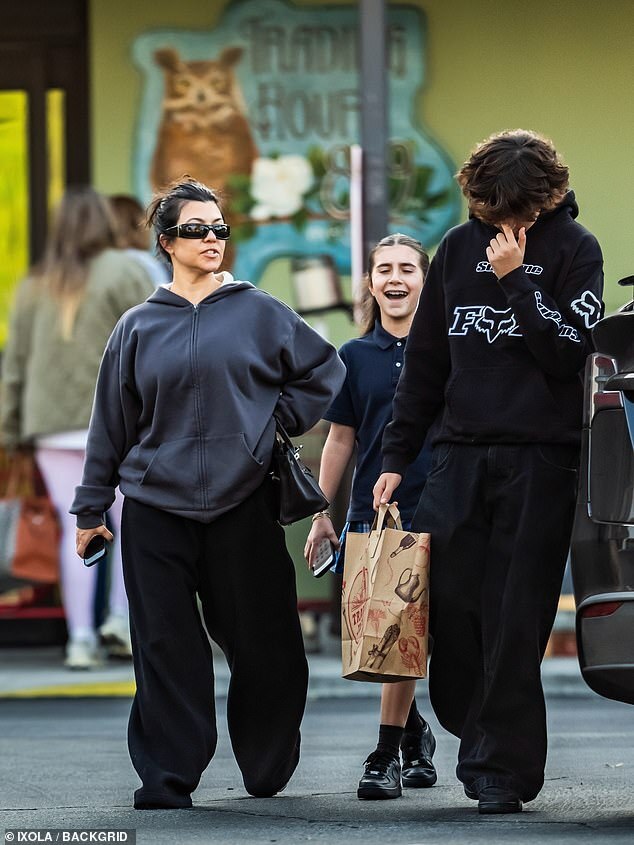 Mason Kardashian, 14, Towers Over Kourtney During Grocery Run Following Birthday Celebration