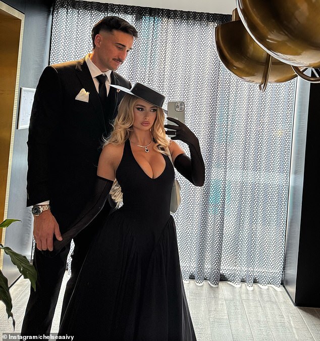 Australia's Hottest WAG Dazzles in Low-Cut Dress at Derby Day with AFL Star Ivan Soldo