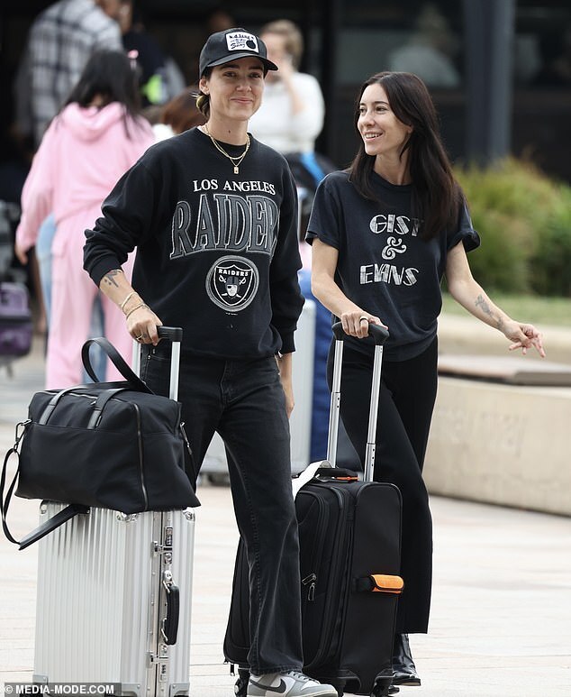 Jess Origliasso and Fiancée Alex Smith Share Sweet Kiss Upon Arrival at Sydney Airport