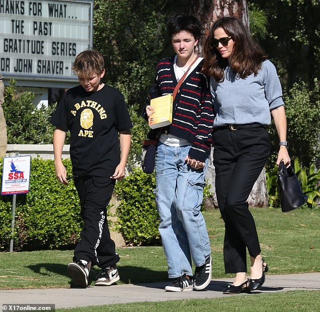 Jennifer Garner Holds Hands with Son Fin, 15, During Church Visit Amid Engagement Rumors