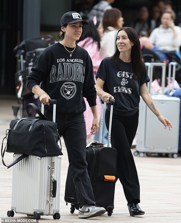 Jess Origliasso and Fiancée Alex Smith Share Sweet Kiss Upon Arrival at Sydney Airport