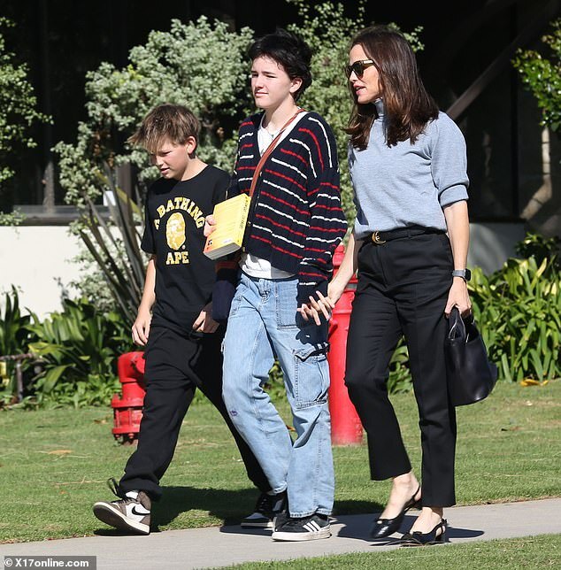 Jennifer Garner Holds Hands with Son Fin, 15, During Church Visit Amid Engagement Rumors