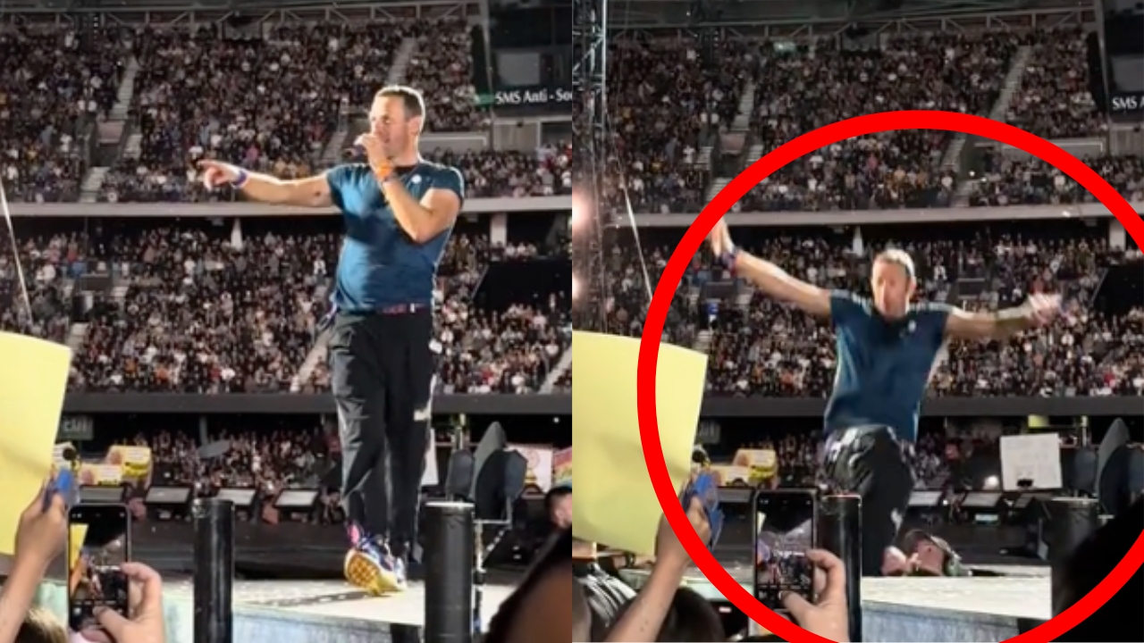 Coldplay's Chris Martin Tumbles Through Trap Door in Melbourne Concert Incident