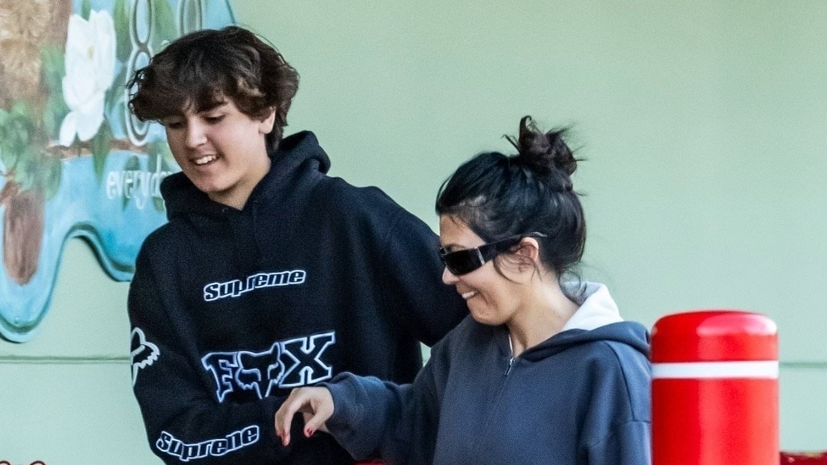 Mason Kardashian, 14, Towers Over Kourtney During Grocery Run Following Birthday Celebration