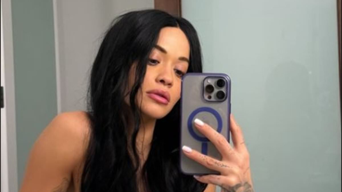 Rita Ora Unveils Daring Topless Mirror Selfie with Bold New Dark Wig